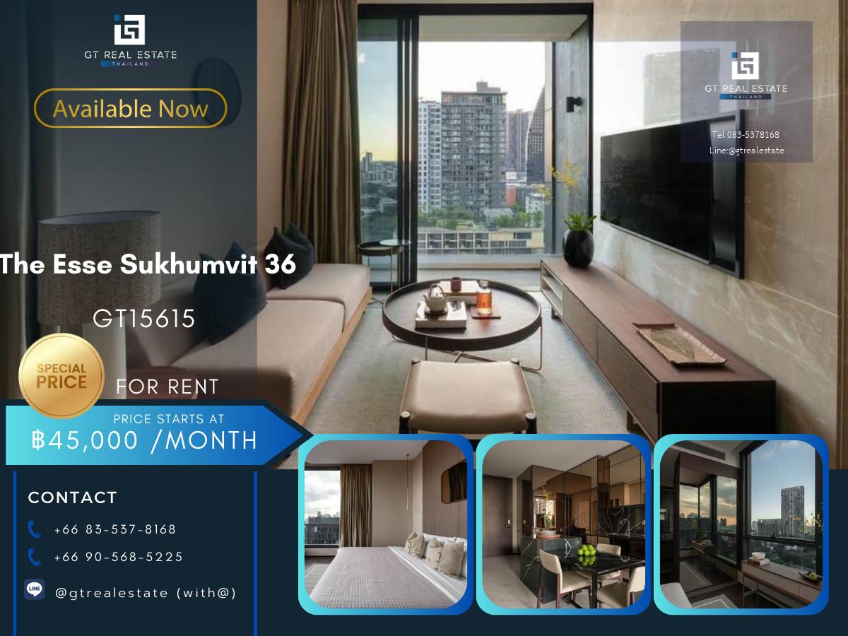 คอนโดหรูที่ The Esse Sukhumvit 36 เดินทางสะดกว ใกล้รถไฟฟ้าบีทีเอส มีรถรับส่ง ห้องแต่งสวย เฟอร์นิเจอร์ครบ พร้อมอยู่!!