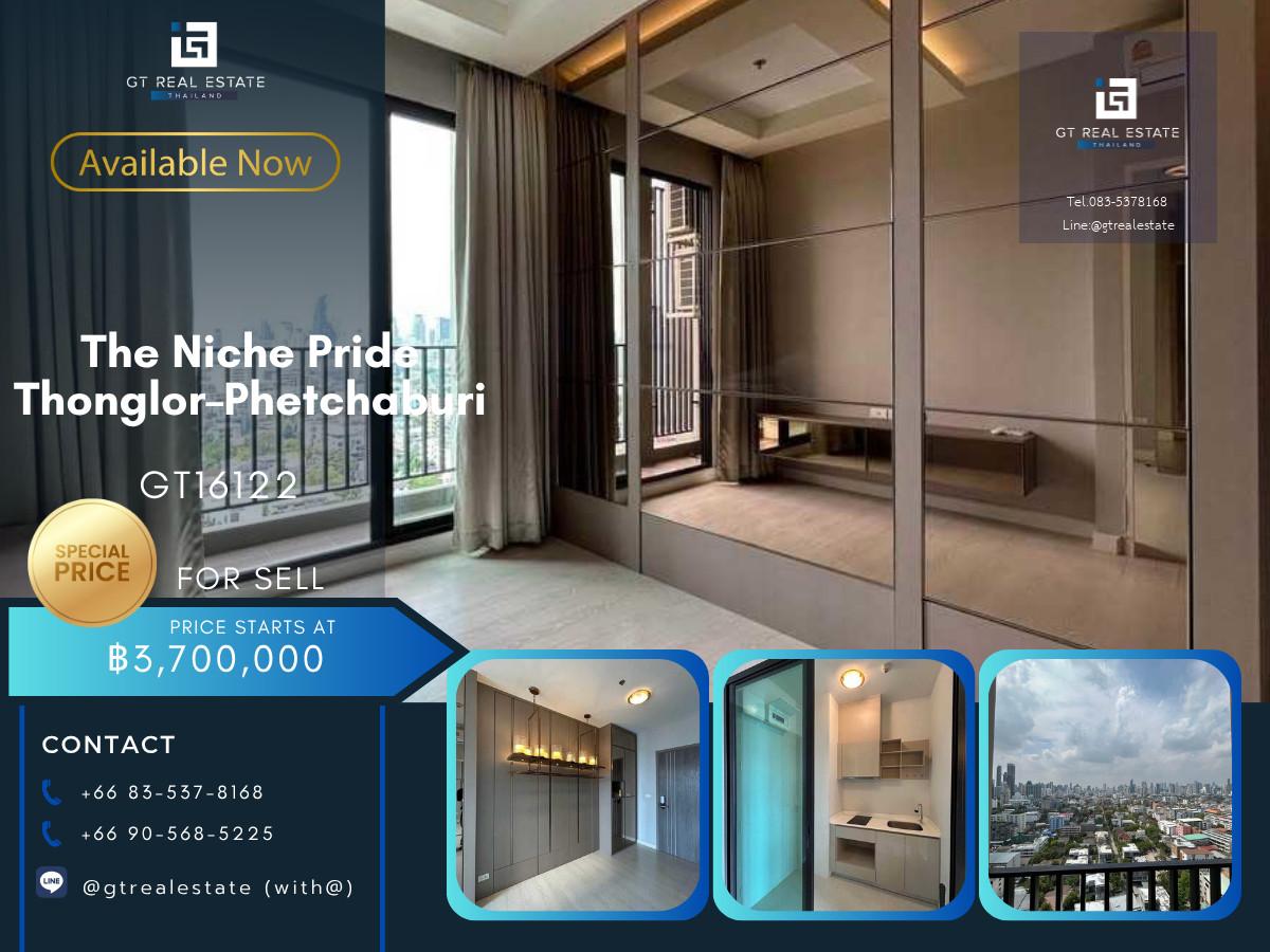 ✨ GT16122 |  คอนโดพร้อมขายที่ The Niche Pride Thonglor–Phetchaburi ราคาดี ใกล้รถไฟฟ้าเอ็มอาที มีรถรับส่ง