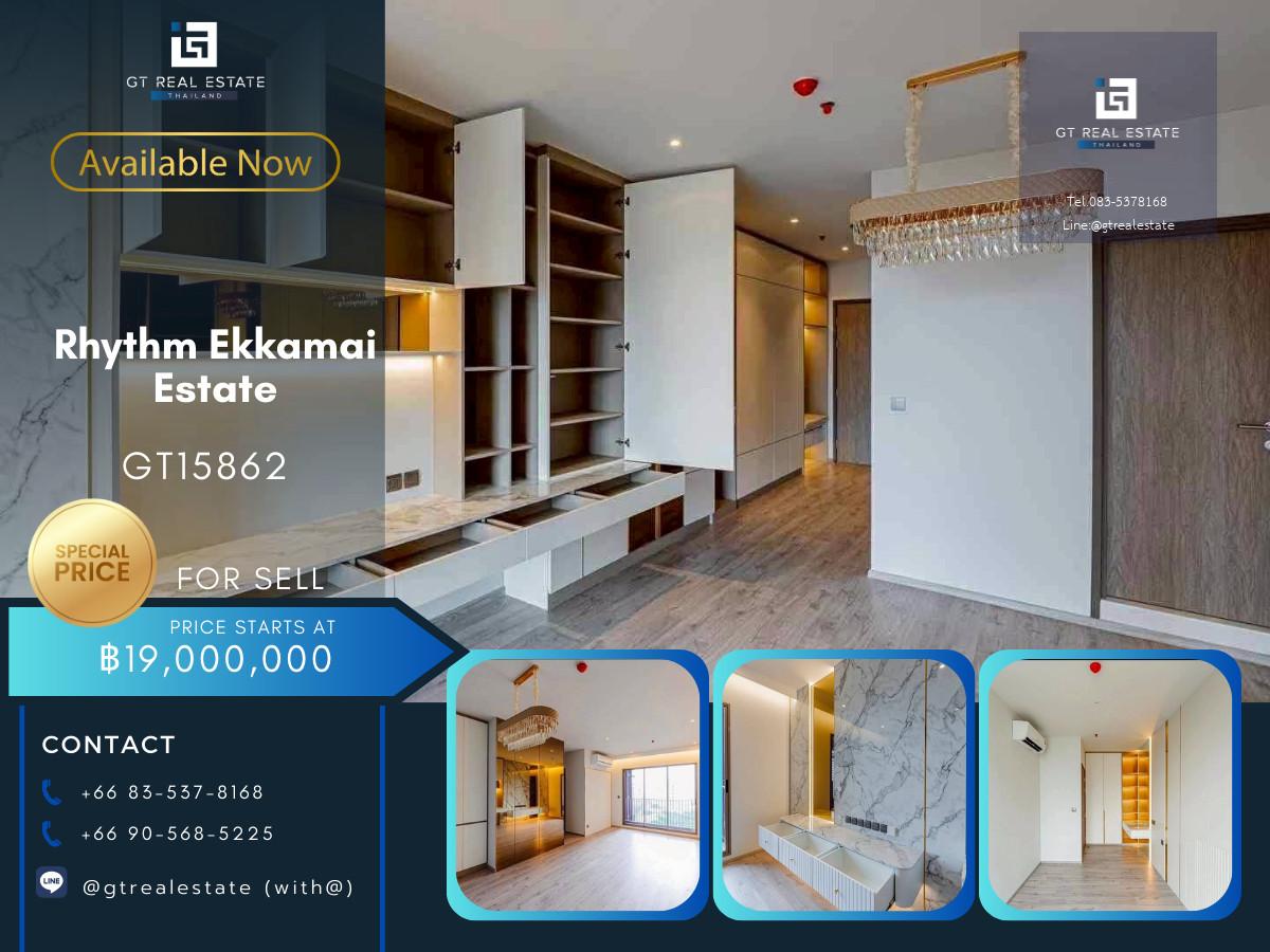 ✨ GT15862 | คอนโดพร้อมขายที่ Rhythm Ekkamai Estate ขายห้องเปล่าด่วนๆ