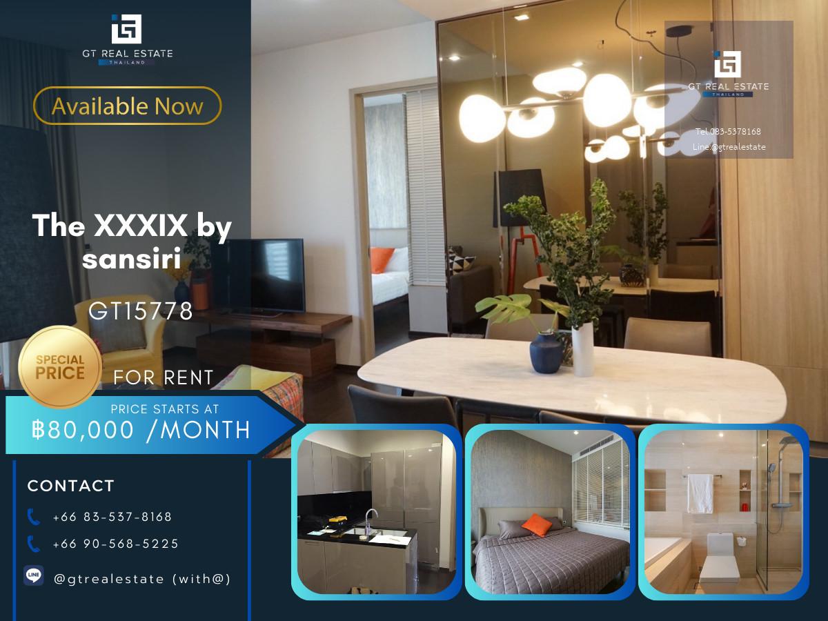 ✨ GT15778 | คอนโด The XXXIX by sansiri เดินทางสะดวก ใกล้รถไฟฟ้าบีทีเอส มีรถรับส่ง ห้องสวย ิเฟอร์นิเจอร์ครบ พร้อมอยู่!