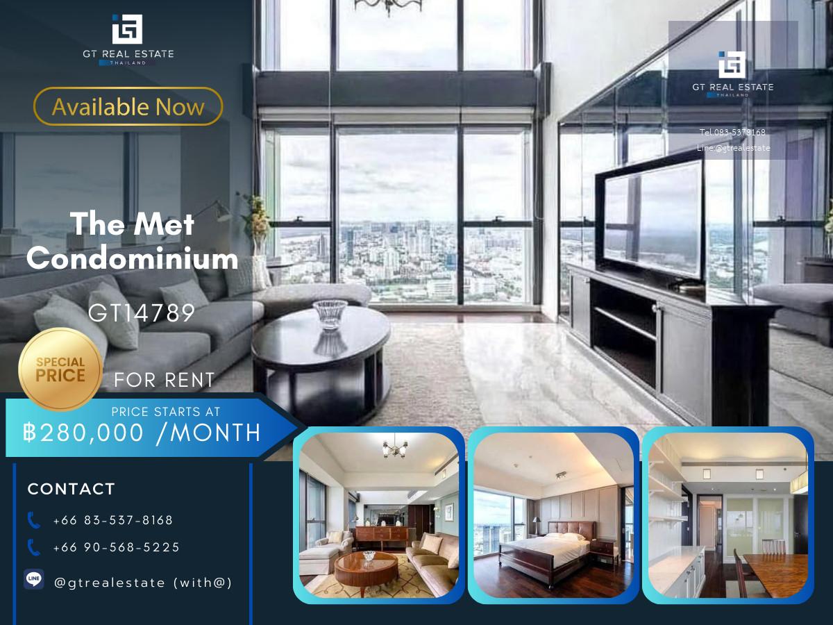 คอนโดหรูที่ The Met เดินทางสะดวก ใกล้รถไฟฟ้า ห้องแต่งสวย วิวตึกสูง เฟอร์นิเจอร์ครบ พร้อมให้เช่าแล้ว!!