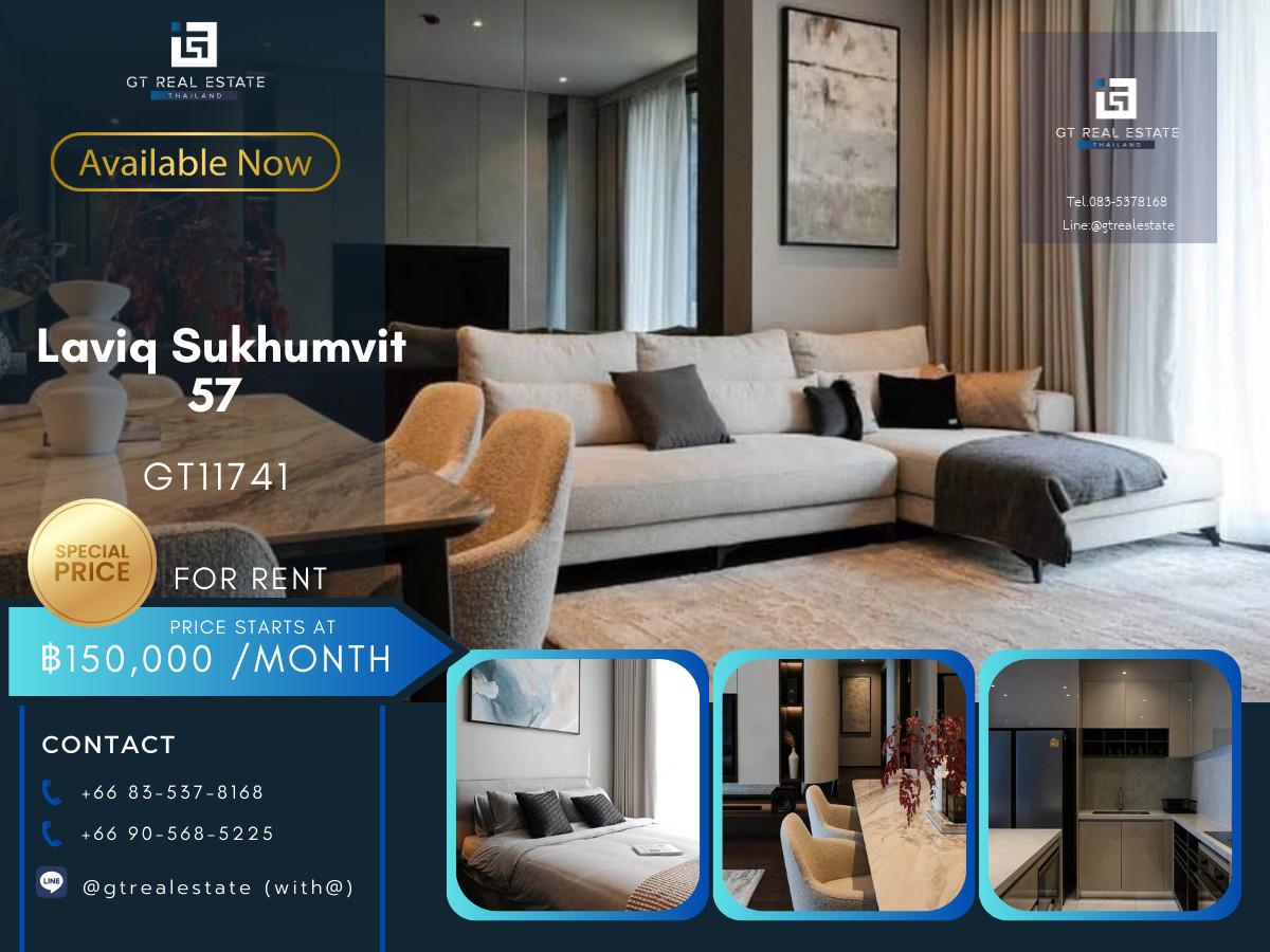 ✨ GT11741 |  คอนโด  Laviq Sukhumvit 57 ห้องสวย เฟอร์นิเจอร์ครบ พร้อมเช่าอยู่