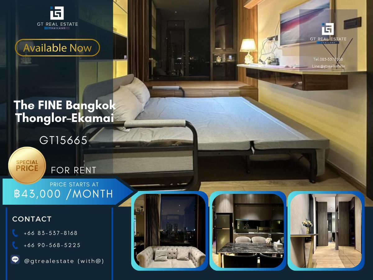 คอนโด The FINE Bangkok Thonglor–Ekamai เดินทางสะดวก ใกล้รถไฟฟ้าบีทีเอส มีรถรับส่ง ห้องสวย เฟอร์นิเจอร์ครบ พร้อมอยู่!
