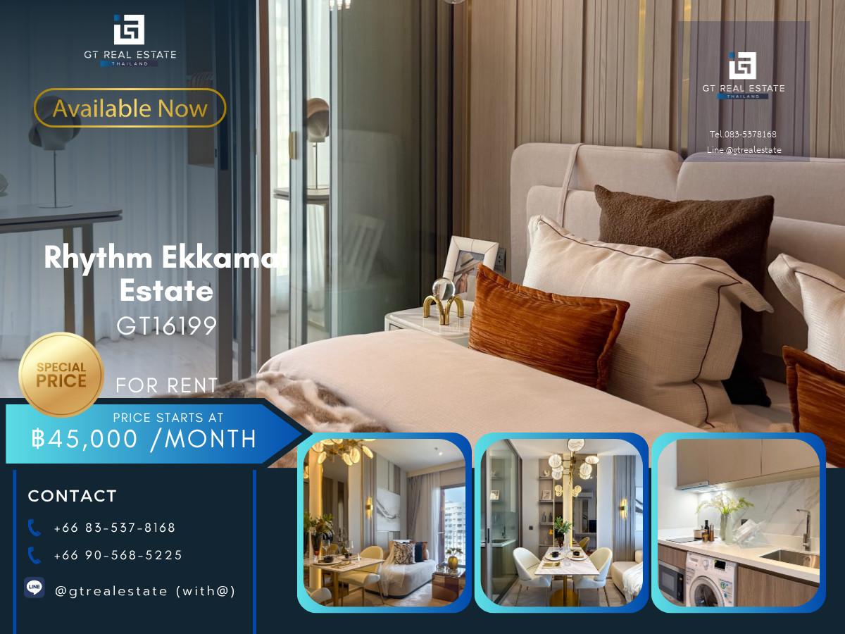💎 GT16199 |  คอนโด RHYTHM Ekkamai Estate เดินทางสะดวก ใกล้รถไฟฟ้าบีทีเอส มีรถรับส่ง ห้องสวย เฟอร์นิเจอร์ครบ พร้อมอยู่!!
