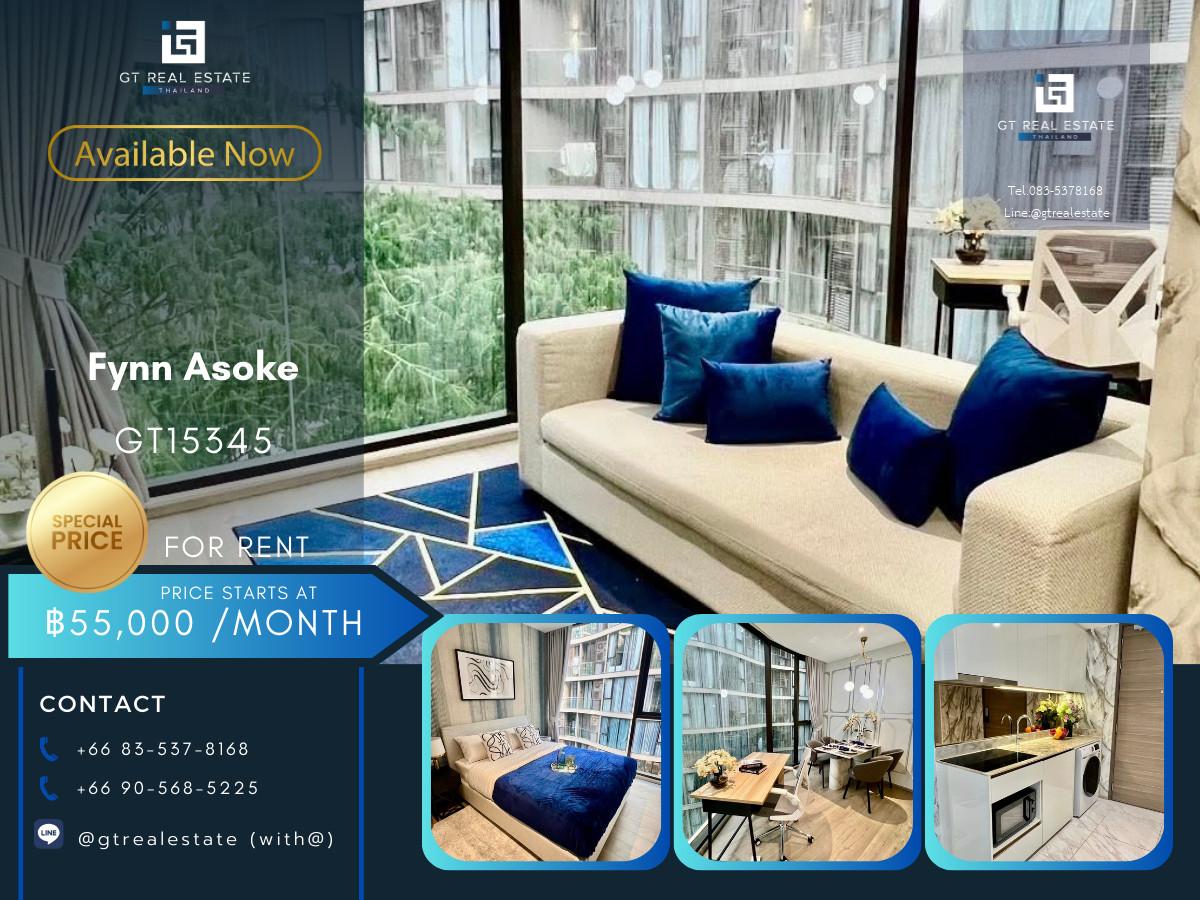 คอนโด Fynn Asoke เดินทางสะดวก มีรถรับส่ง ห้องแต่งสวย เฟอร์นิเจอร์ครบ พร้อมอยู่!!