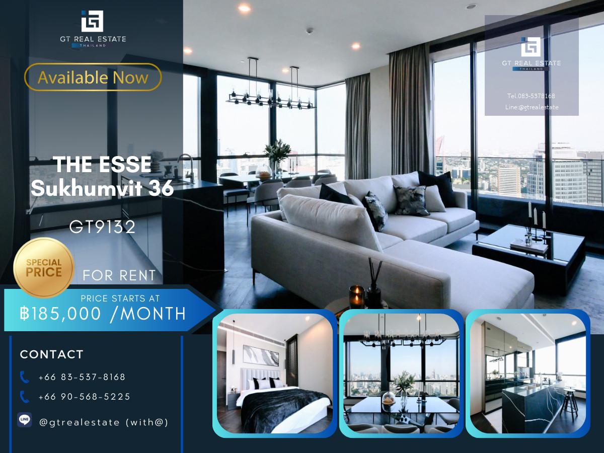 ✨ GT9132 |  คอนโดให้เช่า THE ESSE Sukhumvit 36 ห้องแต่งสวย พร้อมเข้าอยู่ เฟอร์นิเจอร์ครบ