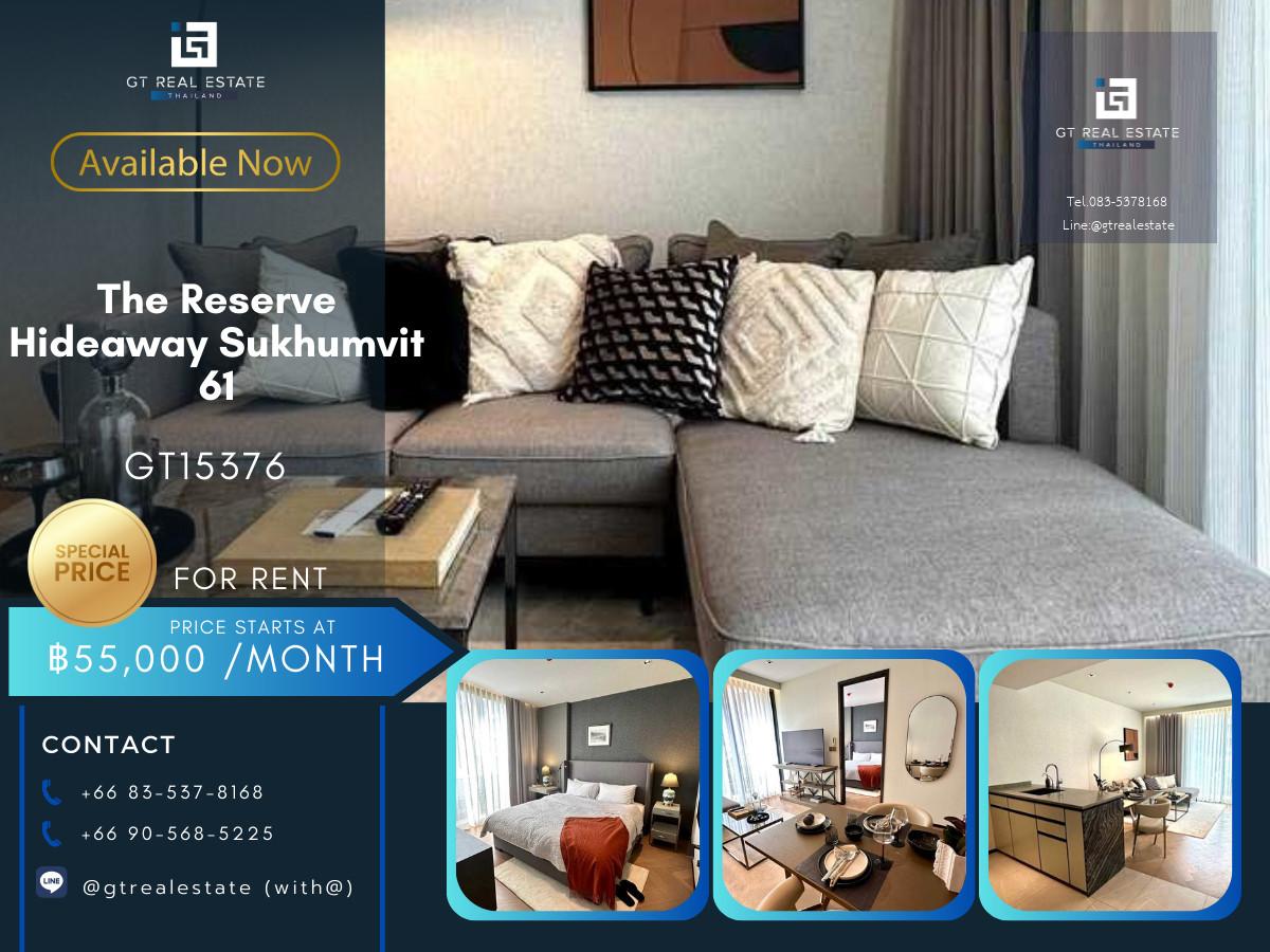 คอนโด The Reserve 61 Hideaway เดินทางสะดวก ใกล้รถไฟฟ้าบีทีเอส มีรถรับส่ง ห้องแต่งสวย เฟอร์นิเจอร์ครบ พร้อมอยู่!!