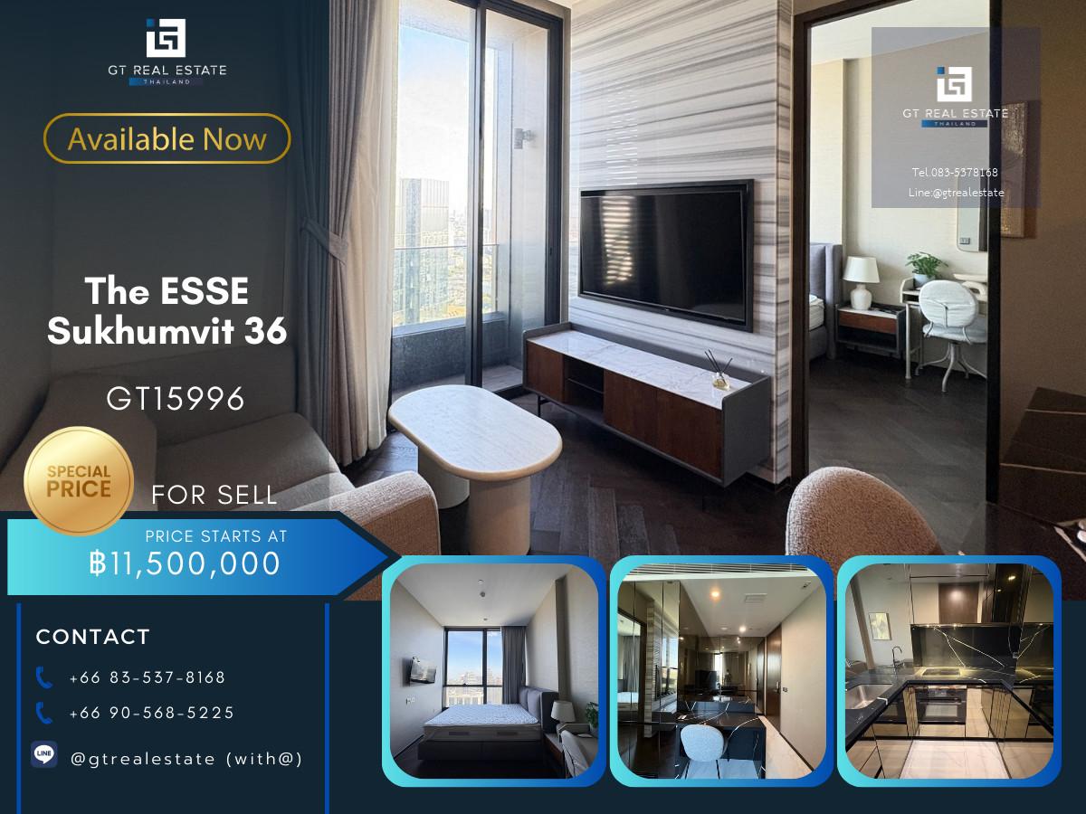 ✨ GT15996 |  ขายคอนโด The ESSE Sukhumvit 36 เดินทางสะดวก ใกล้รถไฟฟ้าบีทีเอส มีรถรับส่ง ห้องแต่งสวย เฟอร์นิเจอร์ครบ พร้อมอยู่