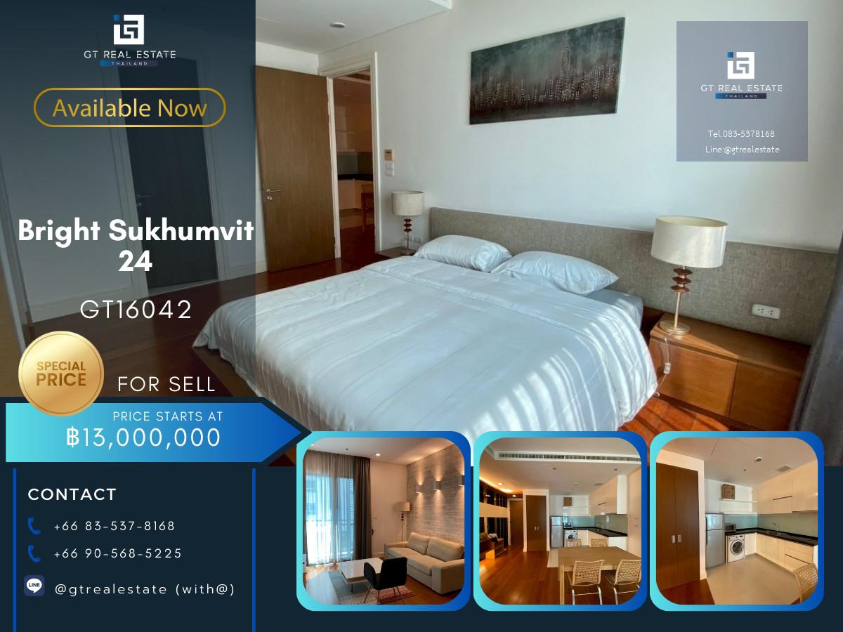 ✨ GT16042 |  คอนโด Bright Sukhumvit 24 เดินทางสะดวก ใกล้รถไฟฟ้าบีทีเอส มีรถรับส่ง ห้องสวย พร้อมทั้งขายและให้เช่า สนใจติดต่อได้เลย!!