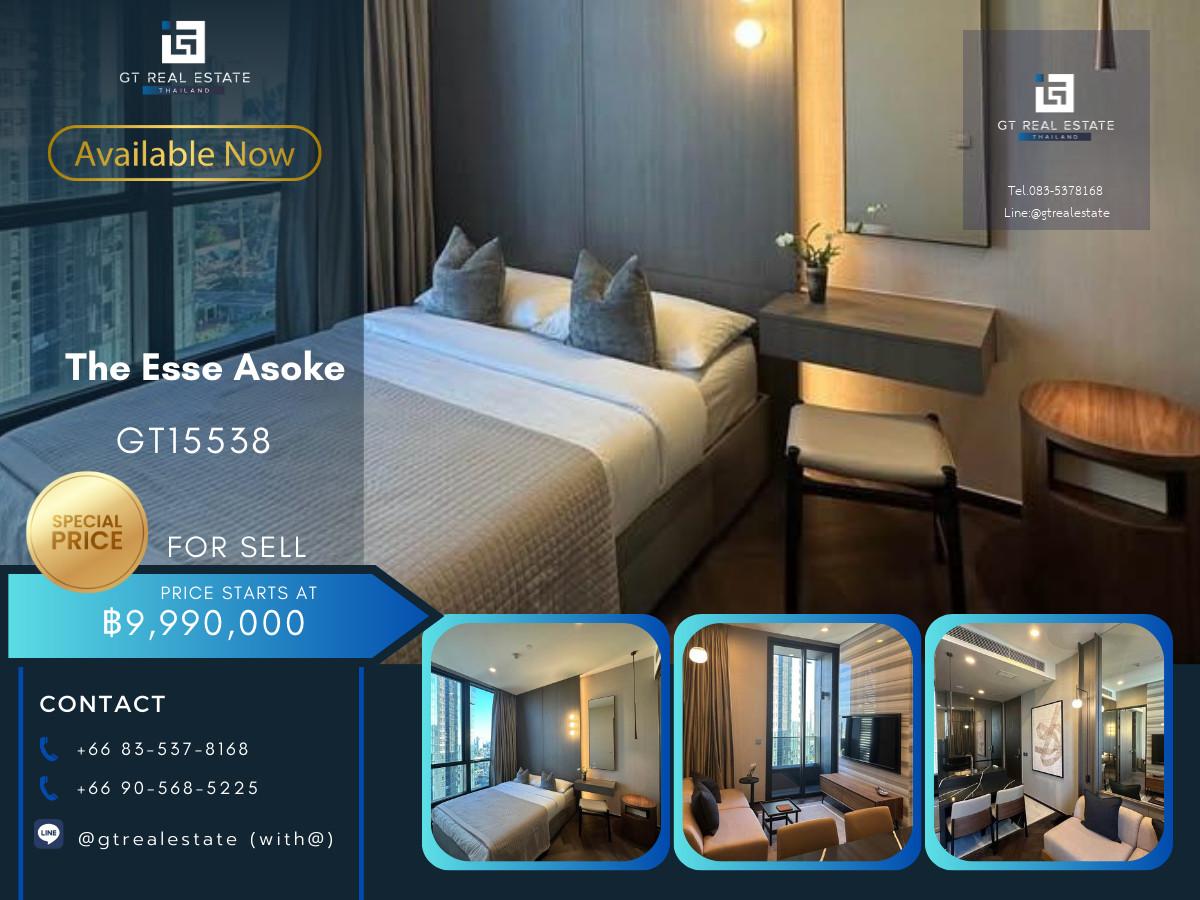คอนโด The Esse Asoke เดินทางสะดวก ใกล้รถไฟฟ้าบีทีเอส มีรถรับส่ง ห้องสวย เฟอร์นิเจอร์ครบ พร้อมอยู่!!