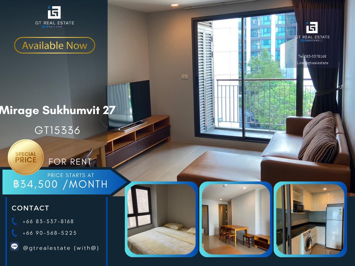 คอนโด Mirage Sukhumvit 27 เดินทางสะดวก ใกล้รถไฟฟ้าบีทีเอส มีรถรับส่ง ห้องสวย เฟอร์นิเจอร์ครบ พร้อมอยู่