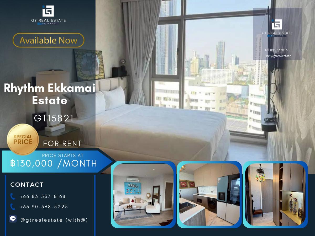 ✨ GT15821 | คอนโด Rhythm Ekkamai Estate ห้องสวย เฟอร์นิเจอร์ครบ พร้อมเช่าอยู่