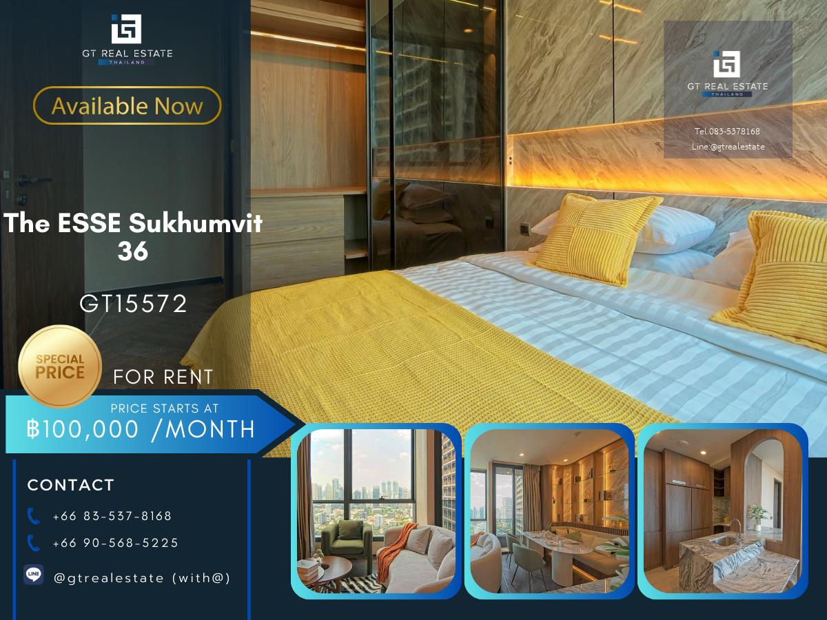 คอนโด The ESSE Sukhumvit 36 เดินทางสะดวก ใกล้รถไฟฟ้าบีทีเอส มีรถรับส่ง ห้องสวย เฟอร์นิเจอร์ครบ พร้อมอยู่!
