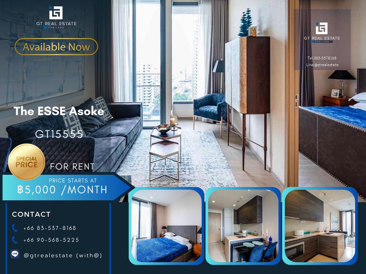 คอนโด The ESSE Asoke เดินทางสะดวก กล้รถไฟฟ้าบีทีเอส มีรถรับส่ง ห้องสวย เฟอร์นิเจอร์ครบ พร้อมอยู่!!