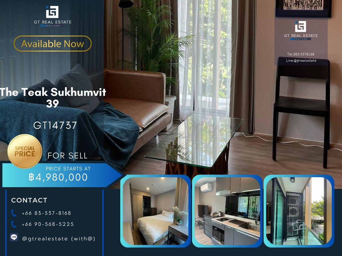 คอนโด The Teak Sukhumvit 39 เดินทางสะดวก มีรถรับส่ง ห้องแต่งสวย เฟอร์นิเจอร์ครบ พร้อมขายด่วนๆ!!