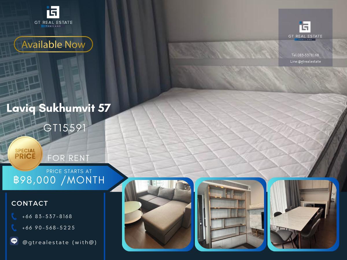 คอนโดหรูที่ Laviq Sukhumvit 57 เดินทางสะดวก ใกล้รถไฟฟ้าบีทีเอส มีรถรับส่ง เฟอร์นิเจอร์ครบ พร้อมอยู่