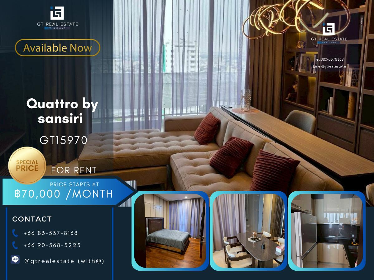 ✨ GT15970 |  คอนโด Quattro Thonglor เดินทางสะดวก ใกล้รถไฟฟ้าบีทีเอส มีรถรับส่ง เฟอร์นิเจอร์ครบ พร้อมอยู่ทันที