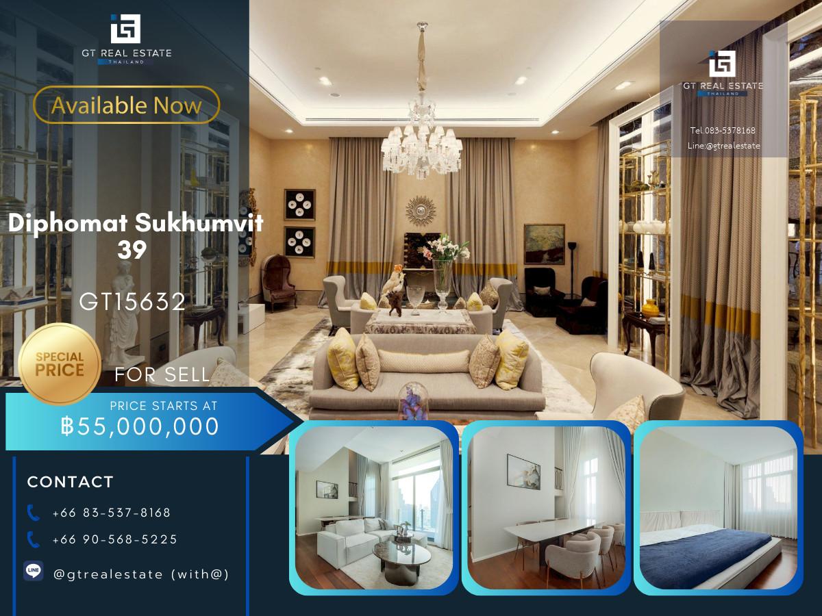 คอนโด The Diplomat 39 เดินทางสะดวก ใกล้รถไฟฟ้าบีทีเอส มีรถรับส่ง ห้องสวย เฟอร์นิเจอร์ครบ พร้อมอยู่!!