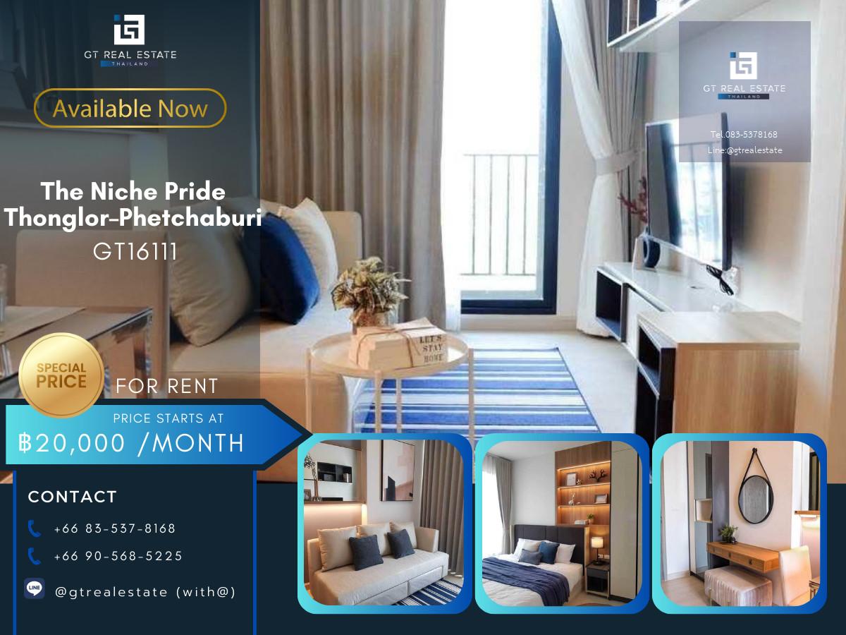 ✨ GT16111 | The Niche Pride Thonglor–Phetchaburi | Available room for rent