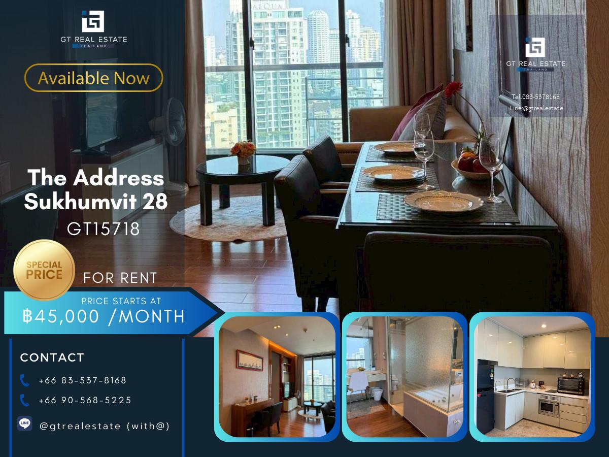 💎 GT15718 | The Address Sukhumvit 28 Luxury Residence | คอนโดหรู ทำเลพร้อมพงษ์