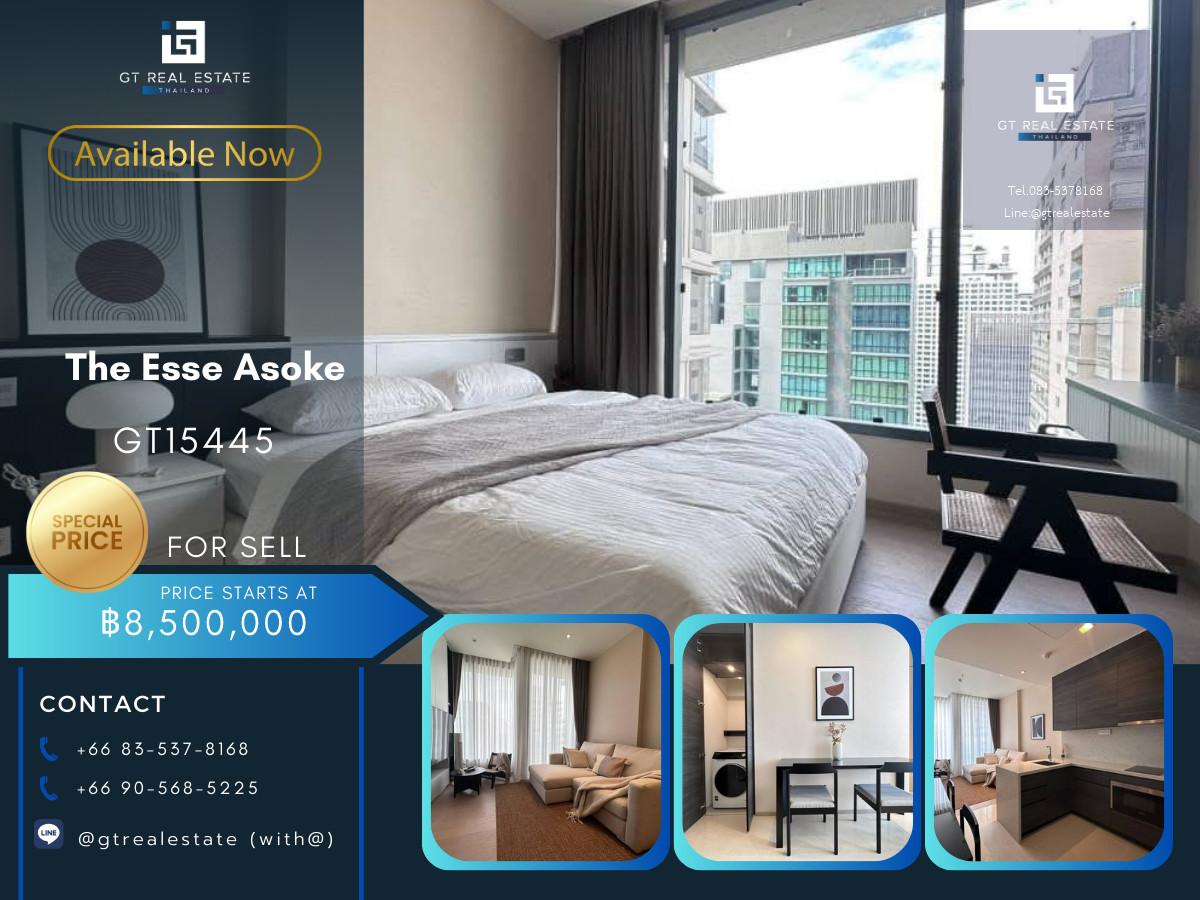 คอนโด The Esse Asoke เดินทางสะดวก ใกล้รถไฟฟ้าบีทีเอส มีรถรับส่ง ห้องสวย เฟอร์นิเจอร์ครบ พร้อมขาย!!