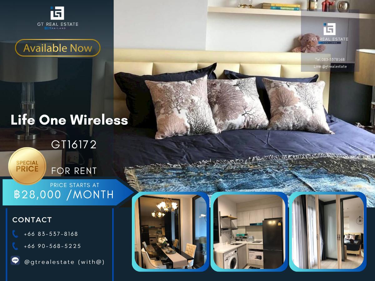 💎 GT16172 |  คอนโดให้เช่า Life One Wireless เฟอร์นิเจอร์ครบ พร้อมเข้าอยู่