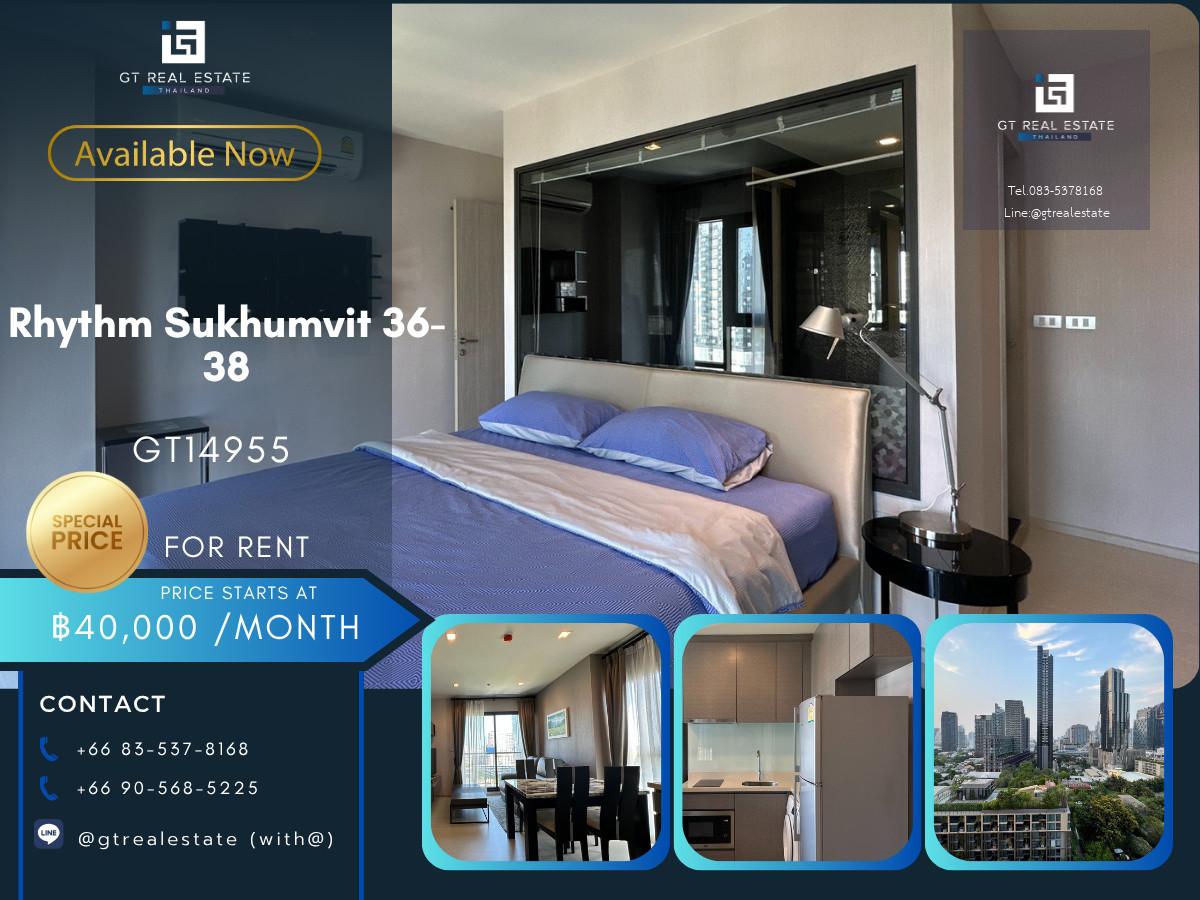 คอนโด Rhythm Sukhumvit 36-38 เดินทางสะดวก ติดรถไฟฟ้าบีทีเอส มีรถรับส่ง ห้องสวย เฟอร์นิเจอร์ครบ พร้อมอยู่!!