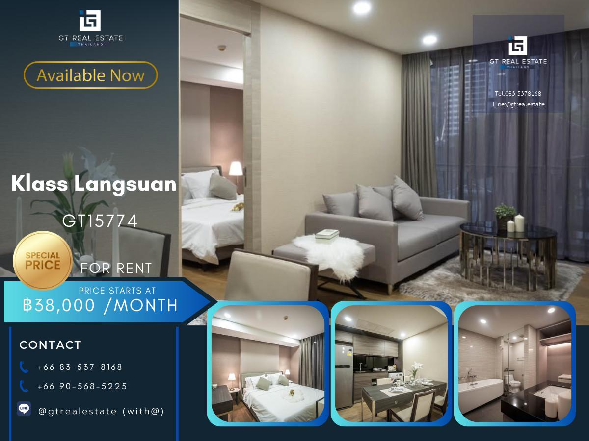 ✨ GT15774 | คอนโดให้เช่า Klass LaungSuan เฟอร์นิเจอร์ครบ พร้อมเข้าอยู่