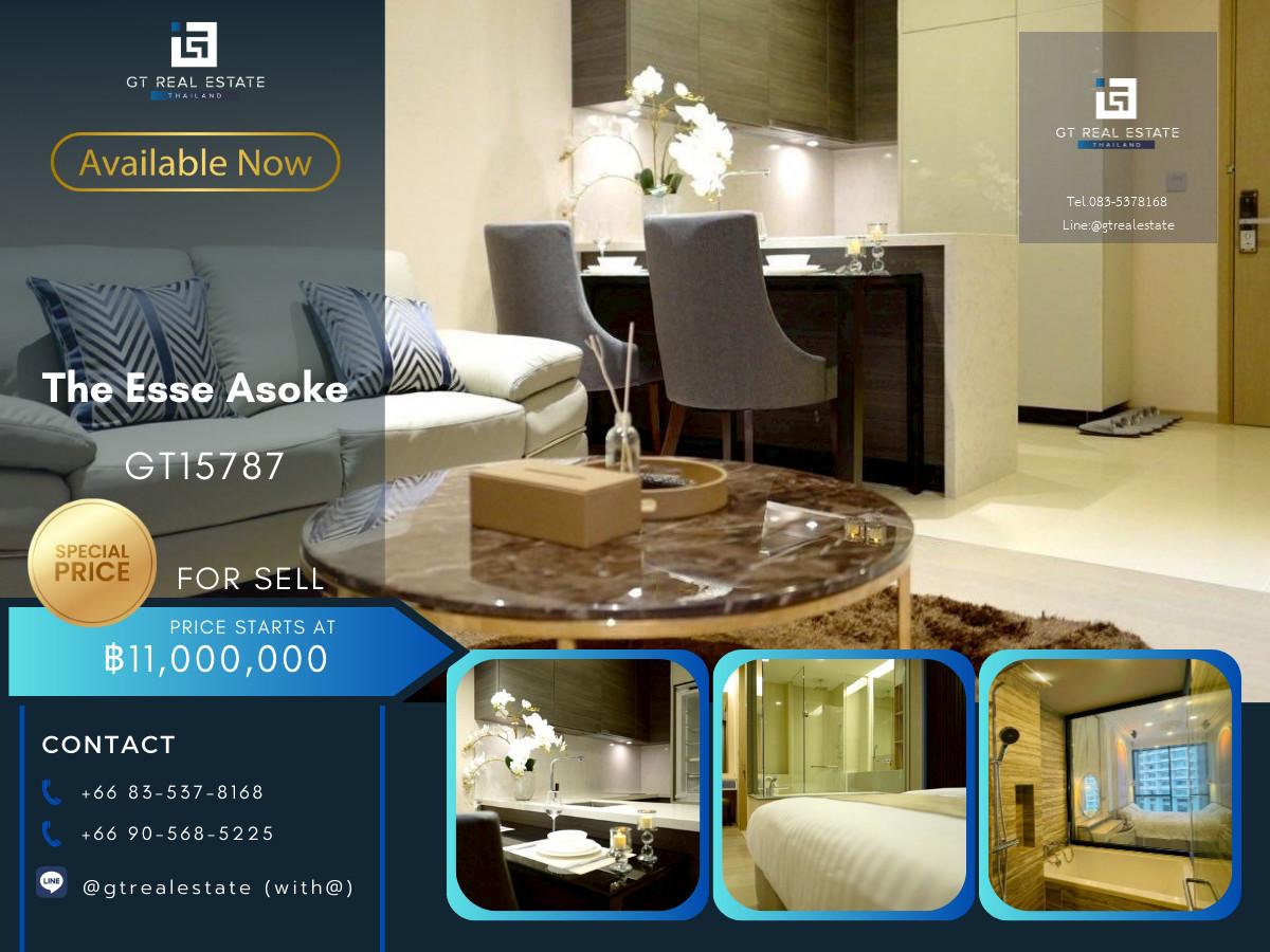 ✨ GT15787 | คอนโด The Esse Asoke เดินทางสะดวก ใกล้รถไฟฟ้า มีรถรับส่ง ห้องสวย พร้อมขาย!!