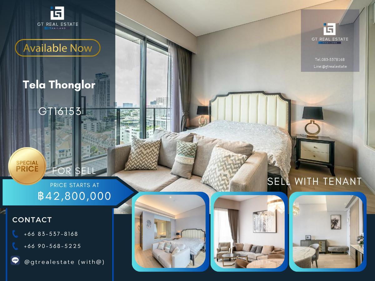 🔥GT161553 | Tela Thonglor | Premium unit for sale with existing tenant — immediate rental income guaranteed.