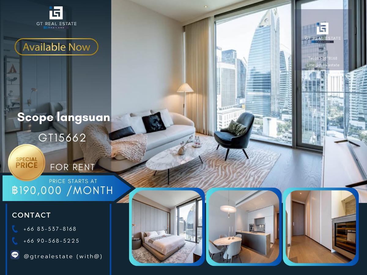 คอนโดหรูที่ Scope langsuan เดินทางสะดวก ใกล้รถไฟฟ้าบีทีเอส มีรถรับส่ง ห้องสวย เฟอร์นิเจอร์ครบ พร้อมอยู่
