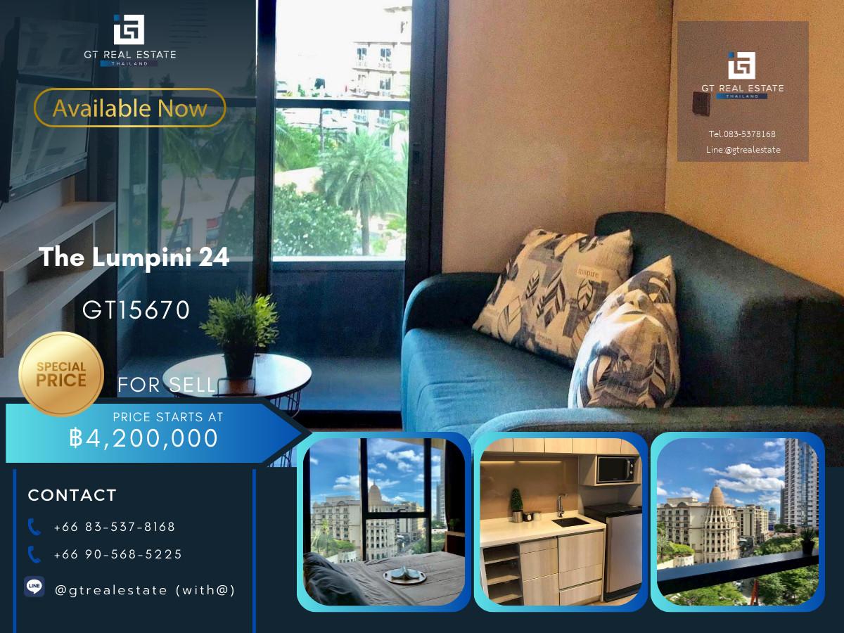 คอนโด The Lumpini 24 เดินทางสะดวก ใกล้รถไฟฟ้าบีทีเอส มีรถรับส่ง ห้องสวย เฟอร์นิเจอร์ครบ พร้อมขาย!!